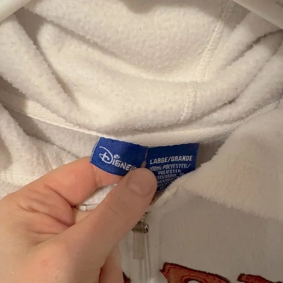 Vintage Disney Winnie the Pooh Quarter Zip Sweatshirt Cream Pullover collectible - Picture 4 of 5